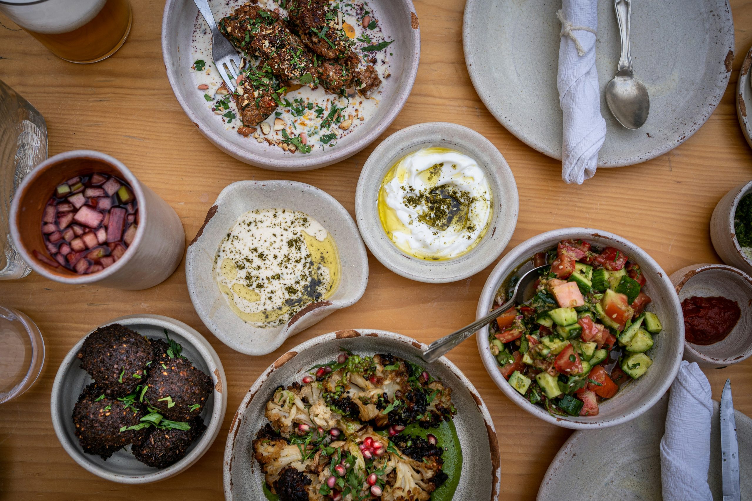 Simple home-cooked Mediterranean meal